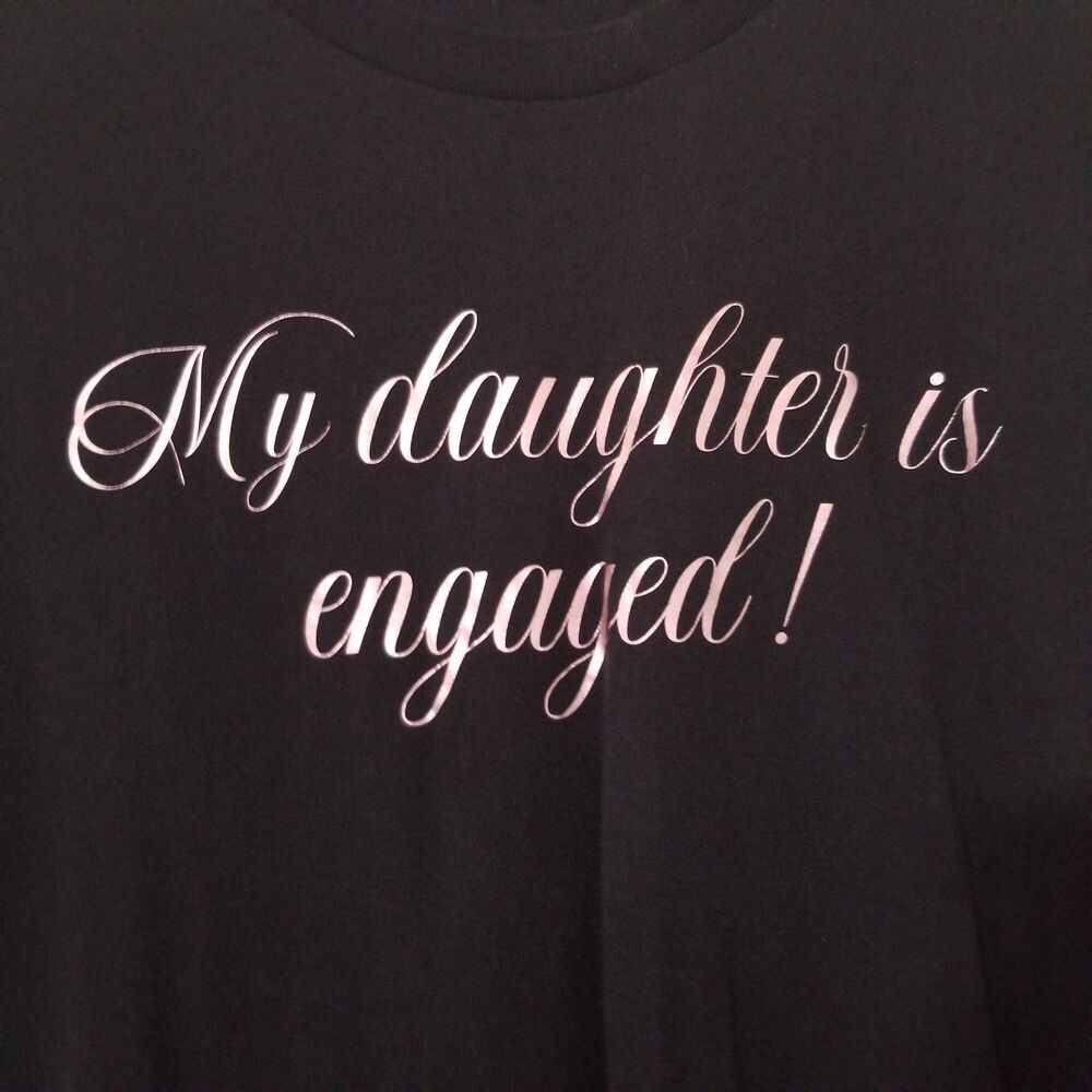 Bella & Canvas Womens Xlarge Black Gold Tshirt‎ Cotton Engaged Daughter